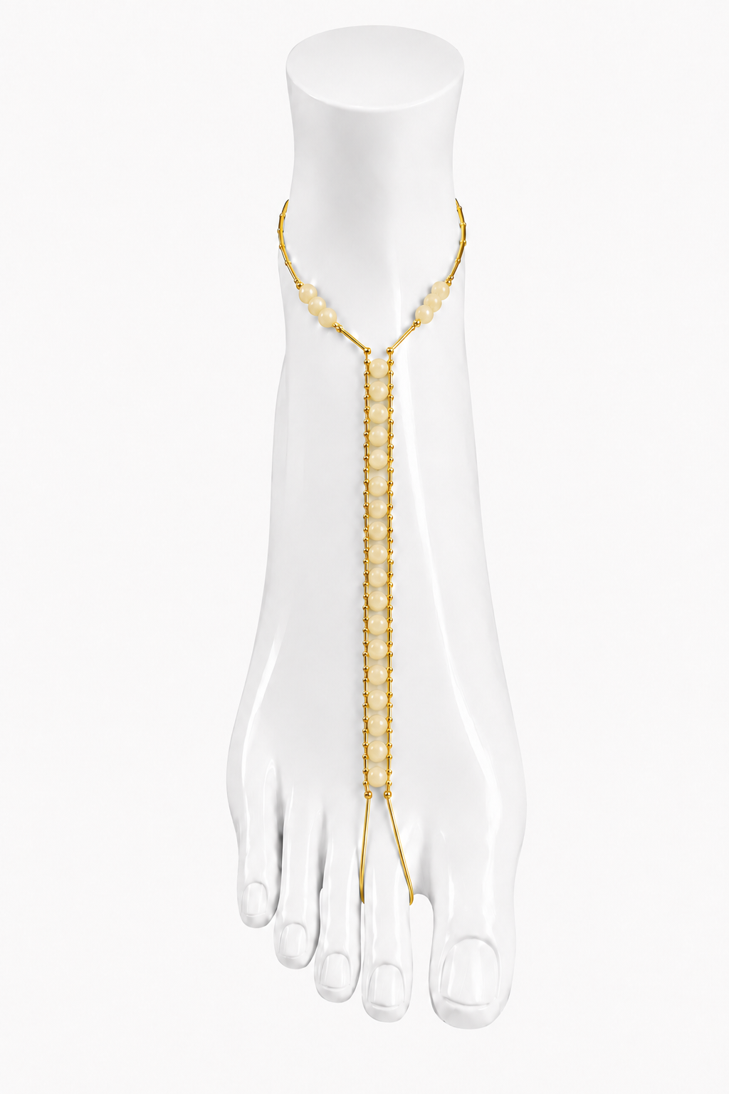 Yellow Jade Ankle Chain