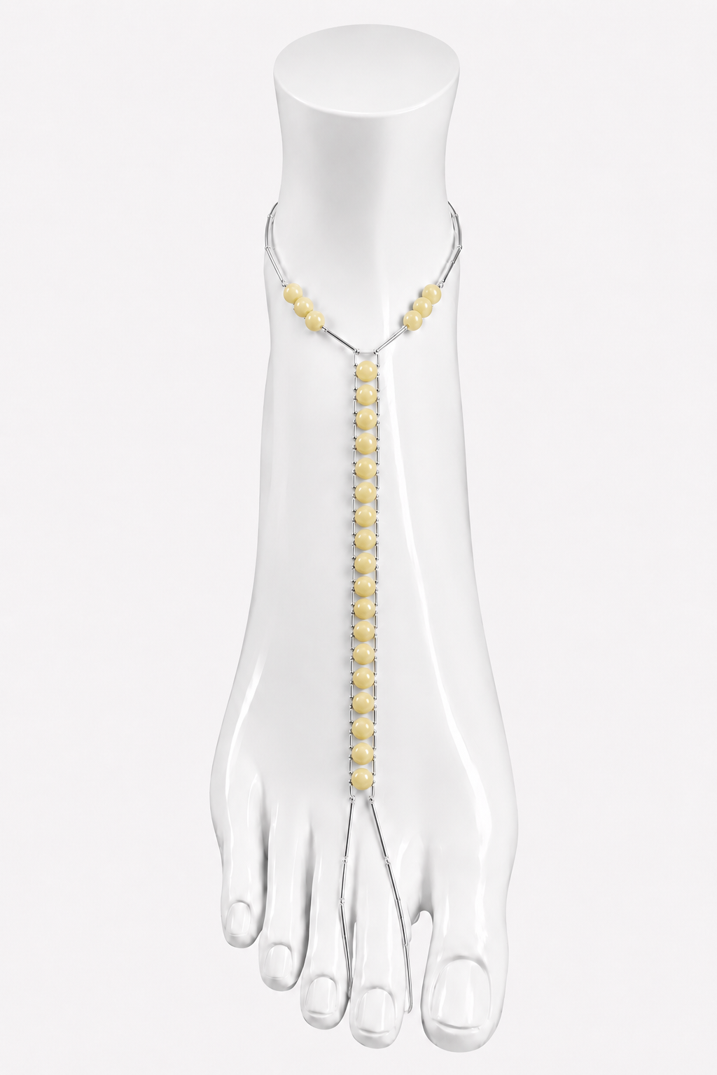 Yellow Jade Ankle Chain