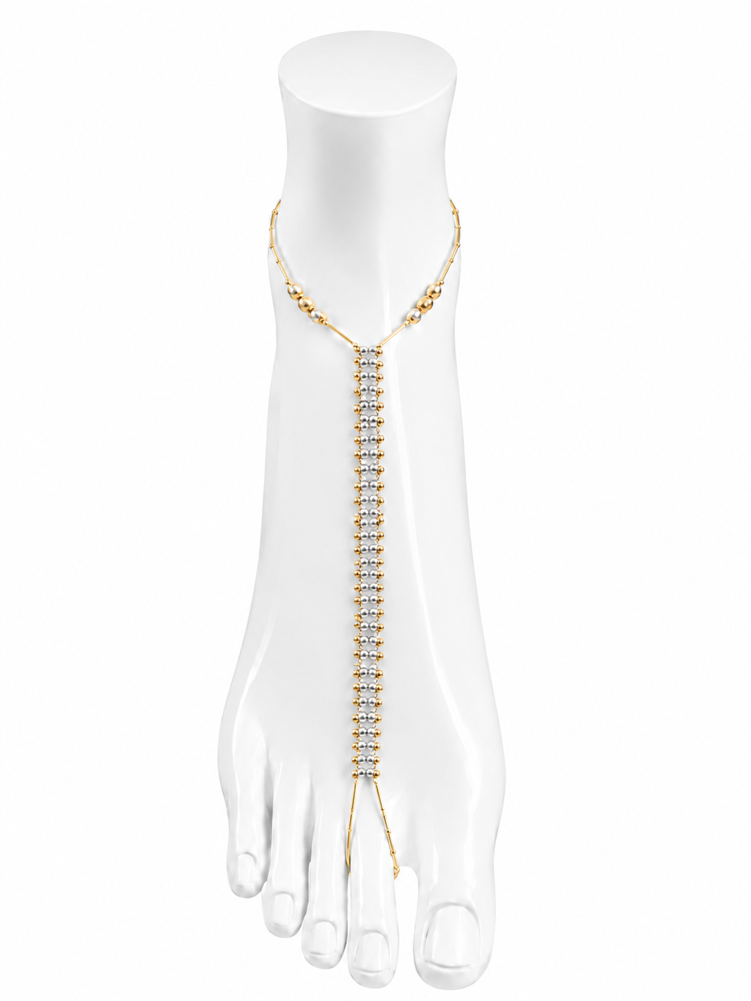 Gold with Silver Ankle Chain