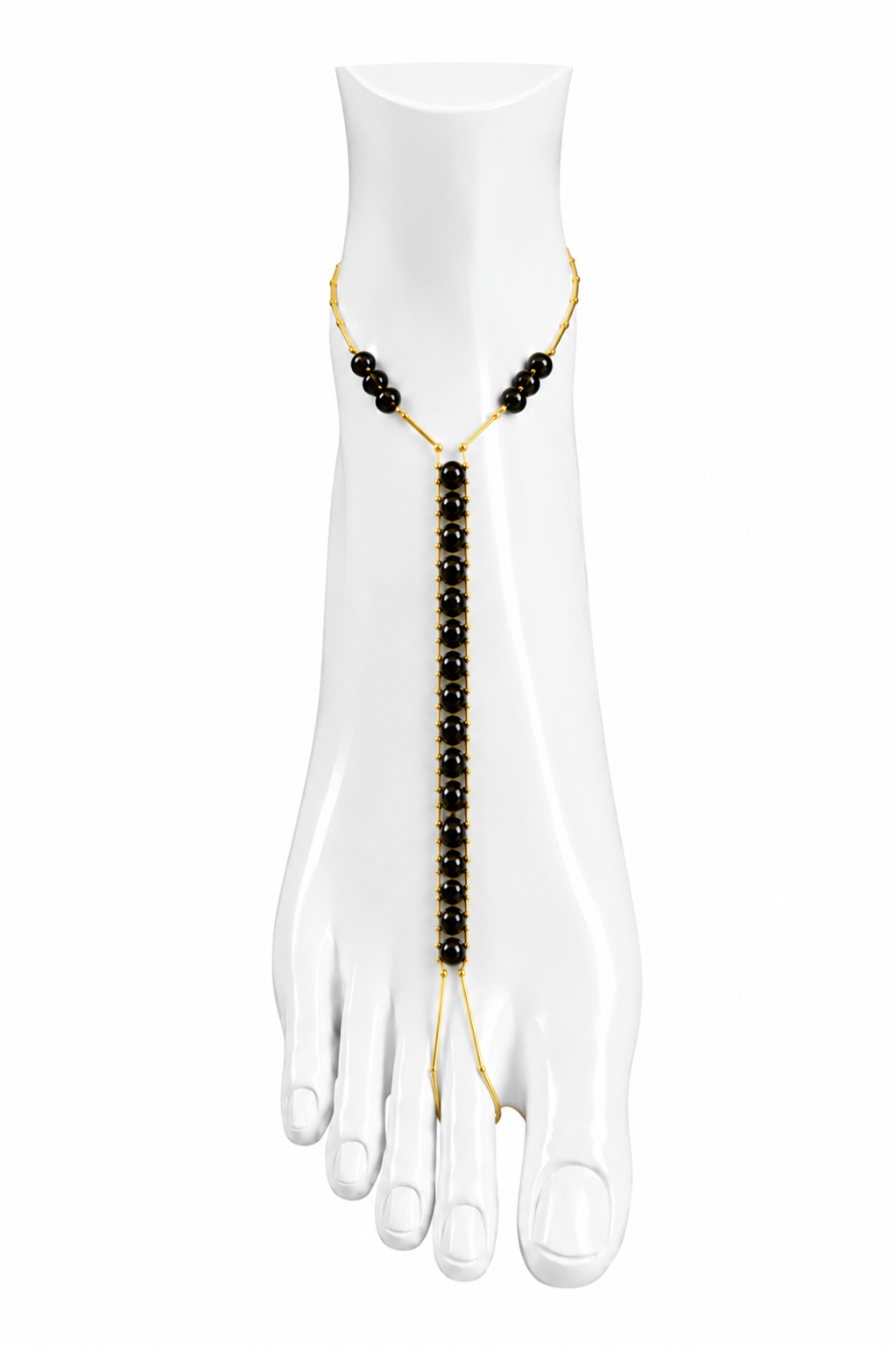Obsidian Ankle Chain