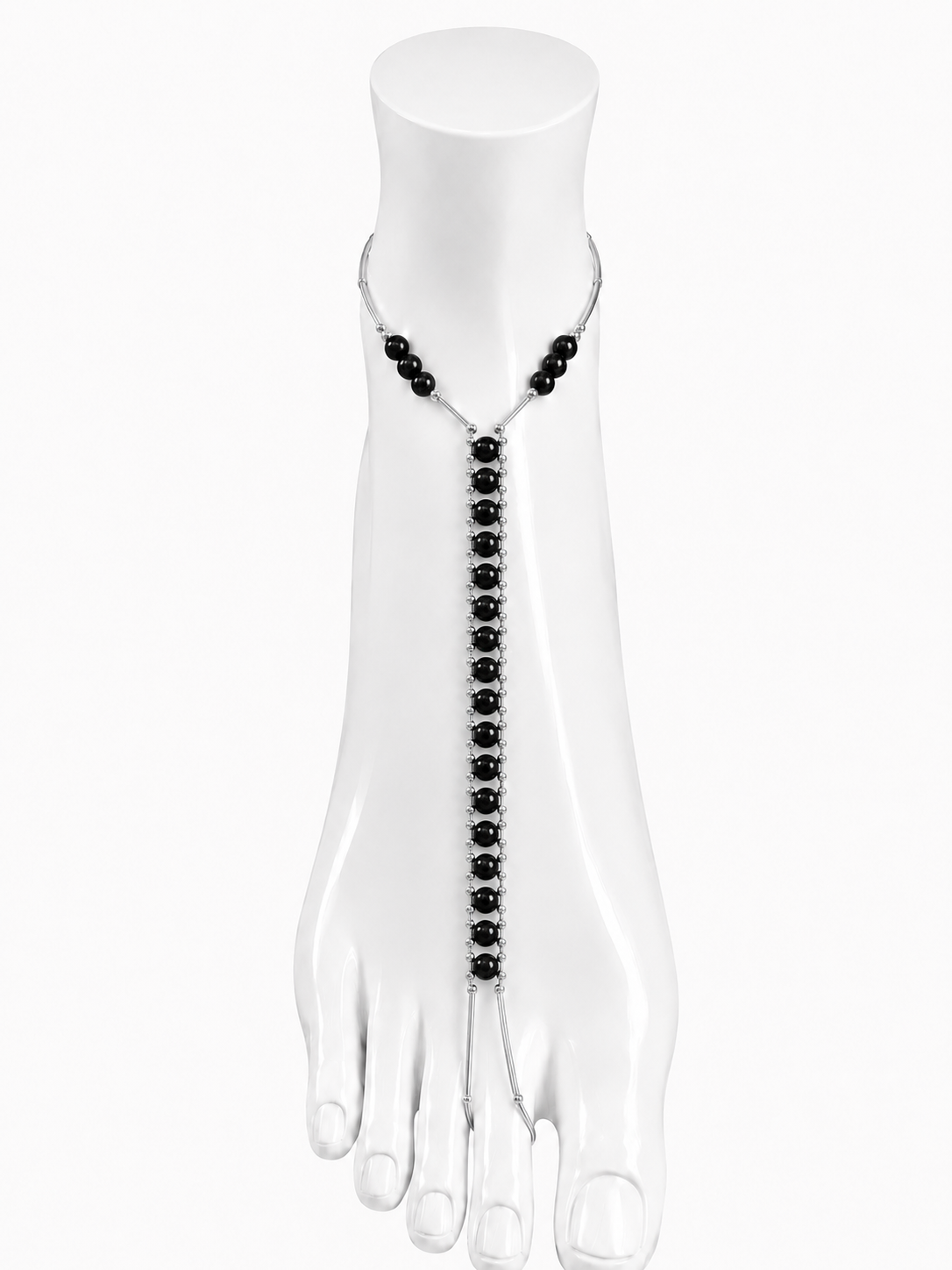 Obsidian Ankle Chain