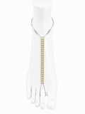 Silver with Gold Ankle Chain