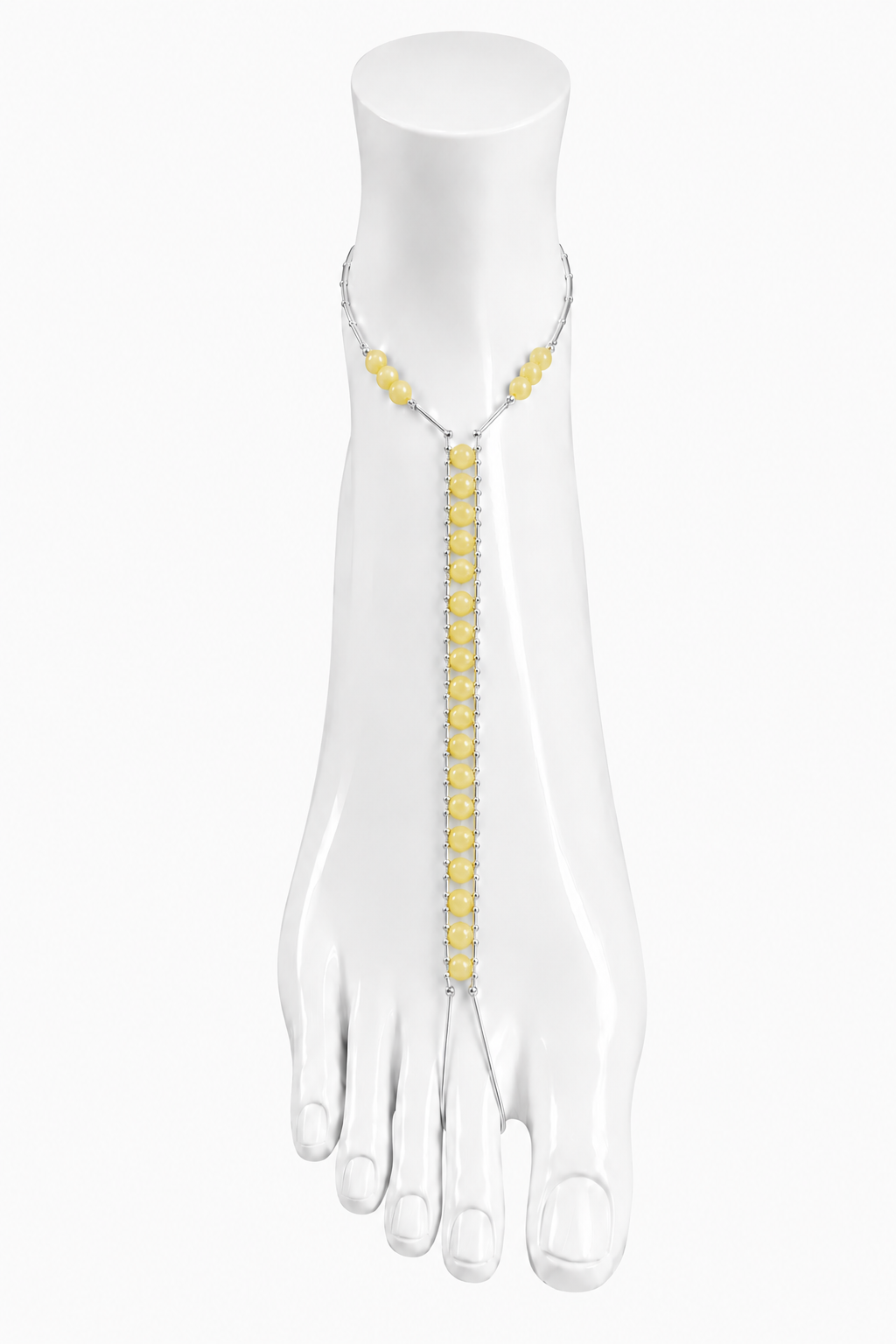 Yellow Jade Ankle Chain